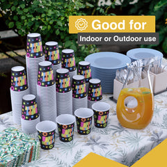 9 oz. Neon Birthday Print Paper Cups - 50 Ct.