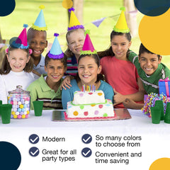 12 Oz. Emerald Green Plastic Cups | 100 Count