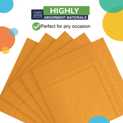 Yellow Beverage Napkins | 4.75 in. x 4.75 in. | Case of 3600
