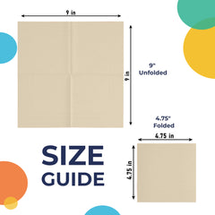 Ivory Beverage Napkins | 100 Count