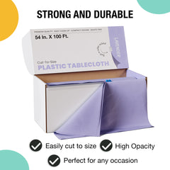 54 in. x 100 Ft. Cut To Size Table Roll | Lavender | Case of 6