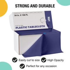 54 in. x 100 Ft. Cut To Size Table Roll | Navy | Case of 6
