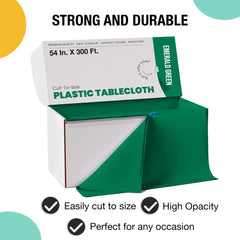 54 in. x 300 Ft. Cut To Size Table Roll | Emerald Green