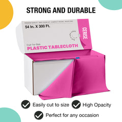 54 in. x 300 Ft. Cut To Size Table Roll | Cerise | Case of 4