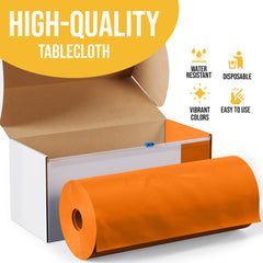 54 in. x 300 Ft. Cut To Size Table Roll | Orange | Case of 4