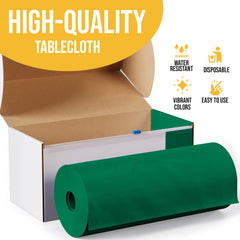 54 in. x 300 Ft. Cut To Size Table Roll | Emerald Green | Case of 4