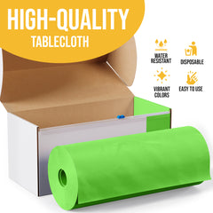 54 in. x 300 Ft. Cut To Size Table Roll | Lime Green | Case of 4