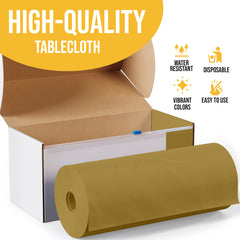 54 in. x 300 Ft. Cut To Size Table Roll | Gold | Case of 4