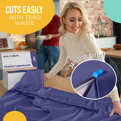 54 in. x 300 Ft. Cut To Size Table Roll | Navy