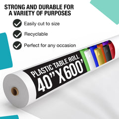 40 In. X 600 Ft. Premium White Table Roll