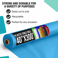 40 in. x 300 Ft. Premium Turquoise Table Roll | Case of 4