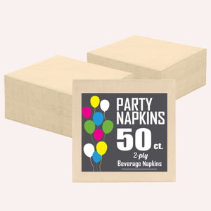 Ivory Beverage Napkins - 4.75 In. X 4.75 In. | 1800 Count