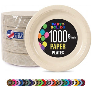 9 in. Ivory Paper Plates | Case of 1000