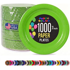 7 in. Lime Green Paper Plates | Case of 1000