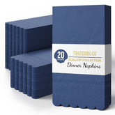 3 Ply China Blue Scalloped Napkins - 20 Ct.
