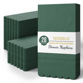 3 Ply Cypress Green Scalloped Napkins - 20 Ct.