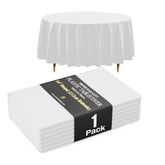 Premium 60" Round White Table Cover