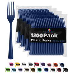 Heavy Duty Navy Plastic Forks | Case of 1200