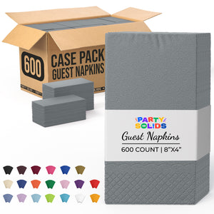 Silver Guest Towel Napkins | 600 Count
