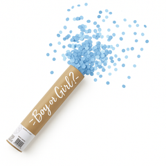 Blue Tissue Confetti Cannon for Baby Shower