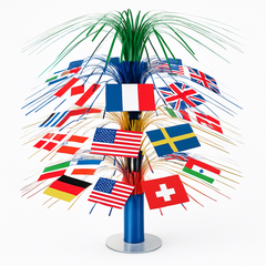 International Flag Cascade Centerpiece