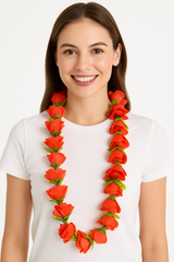 Vibrant 40-Inch Rose Lei for Derby Day Celebrations