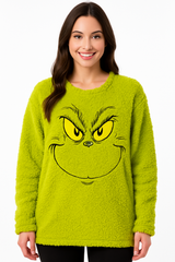 Grinch Pull-Over Sherpa Sweater - S/M