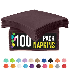 Brown Luncheon Napkins - 6.75 in. | 100 Count