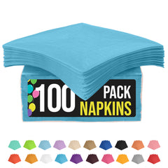 Turquoise Beverage Napkins -100 Ct..