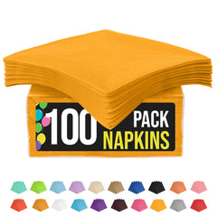 Yellow Beverage Napkins | 100 Count