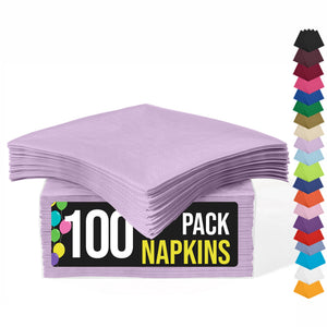 Lavender Beverage Napkins | 4.75 in. x 4.75 in. | 100 Count
