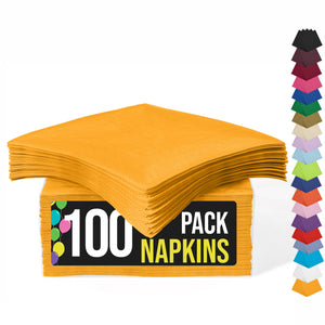 Yellow Luncheon Napkins | 6.75 in. x 6.75 in. | 100 Count