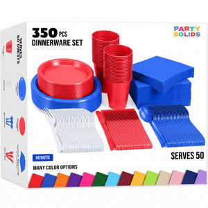 350 Pcs Patriotic Disposable Tableware Set