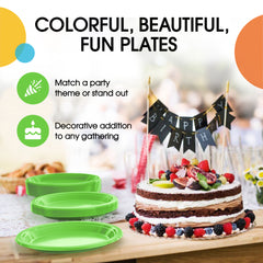 10 in. Lime Green Plastic Plates | 20 Ct.