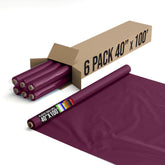 40 In. x 100 Ft. Plum Plastic Table Roll | Case of 6
