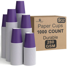 9 Oz. Purple Paper Cups | Case of 1000