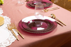 Mahogany Gemstone 9 In. Plastic Plates | 10 Count