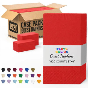 Red Guest Towel Napkins | 1920 Count Case