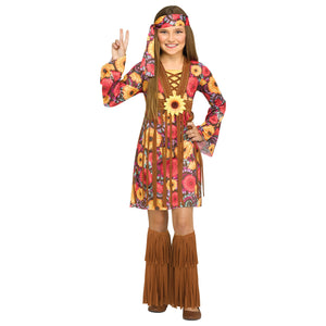 Flower Power Hippie Girl's Costume - Child S (4-6)