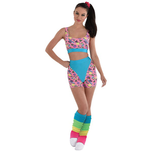 Retro 80s Workout Costume Set - Adult L/XL