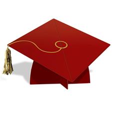 Graduation Cap Red Yard Sign - Large