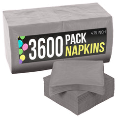 Silver Beverage Napkins | Case of 3600