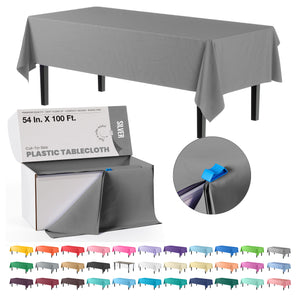 54 in. x 100 Ft. Cut To Size Table Roll | Silver