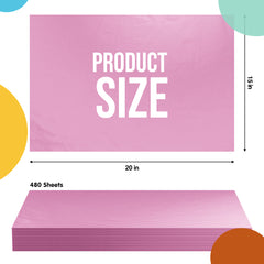 Pink Tissue Paper 15 in. x 20 in. | 480 Sheets