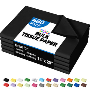 Black Tissue Paper 15 in. x 20 in. | 480 Sheets