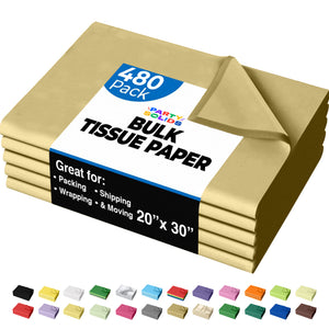 Gold Tissue Paper 20 in. x 30 in. | 480 Sheets