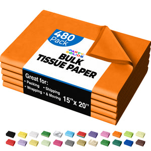 Orange Tissue Paper 15 in. x 20 in. | 480 Sheets