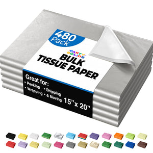Silver Tissue Paper 15 in. x 20 in. | 480 Sheets
