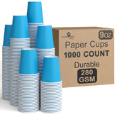 9 Oz. Turquoise Paper Cups | Case of 1000