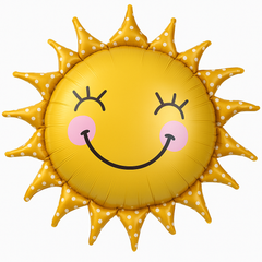 Radiant Smiling Sun Foil Balloon - 26 Inch